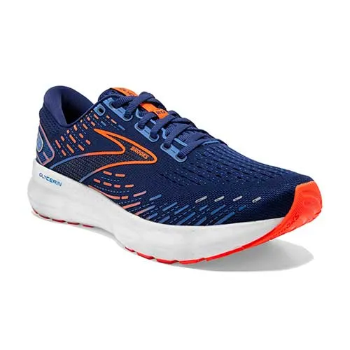 Men's Glycerin 20 Running Shoe - Blue Depths/Palace Blue/Orange - Regular (D)