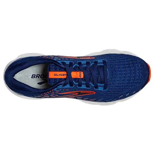 Men's Glycerin 20 Running Shoe - Blue Depths/Palace Blue/Orange - Regular (D)