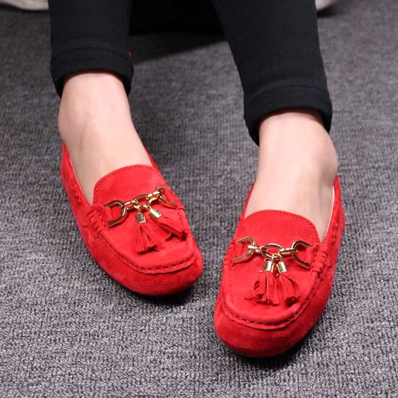 MIYAGINA Leather Women Shoes Female Casual Slip On Flats Loafers