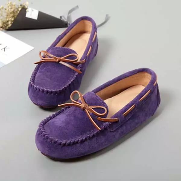 MIYAGINA Women Flat Leather Casual Loafers Moccasins Driving Shoes