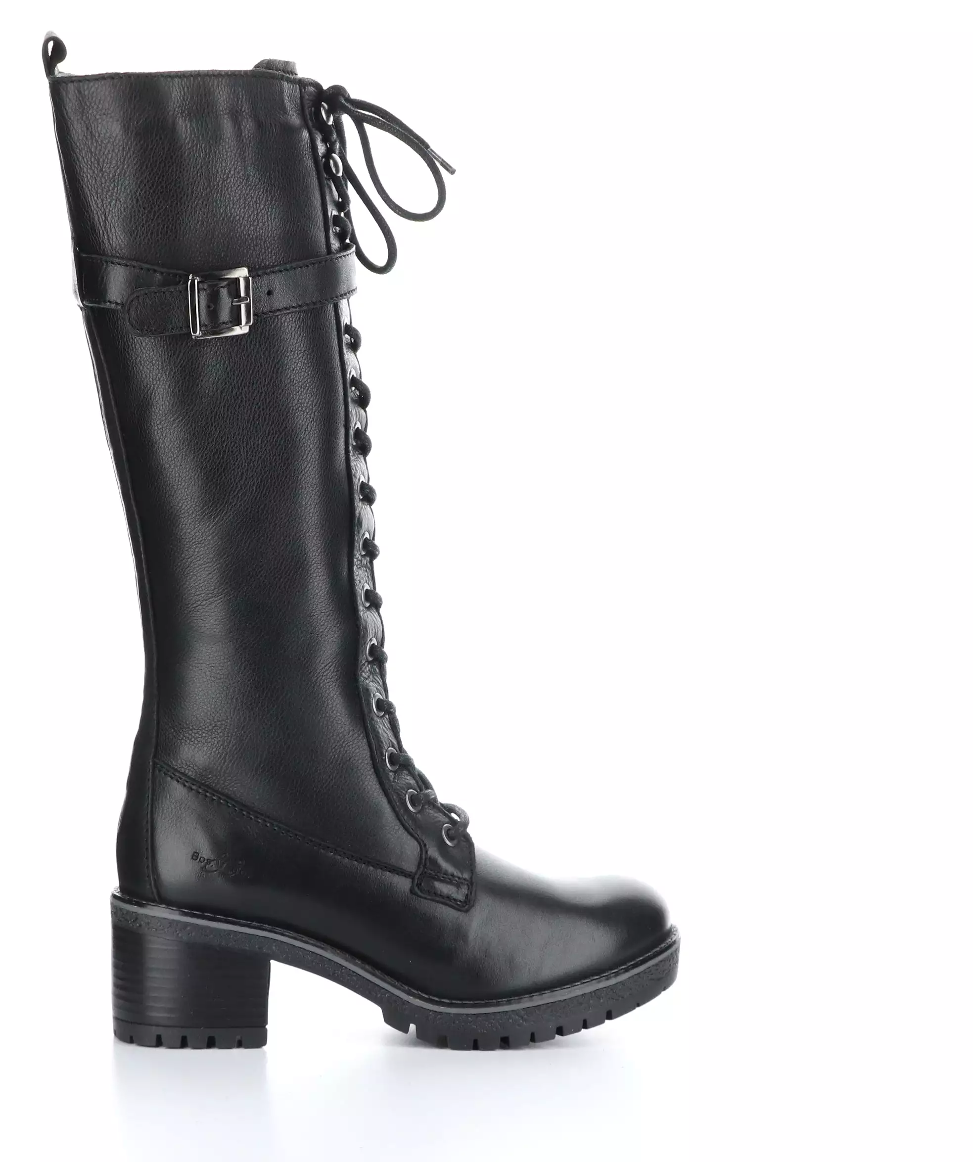 MOKY BLACK Round Toe Boots