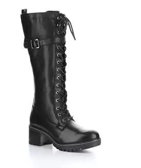 MOKY BLACK Round Toe Boots