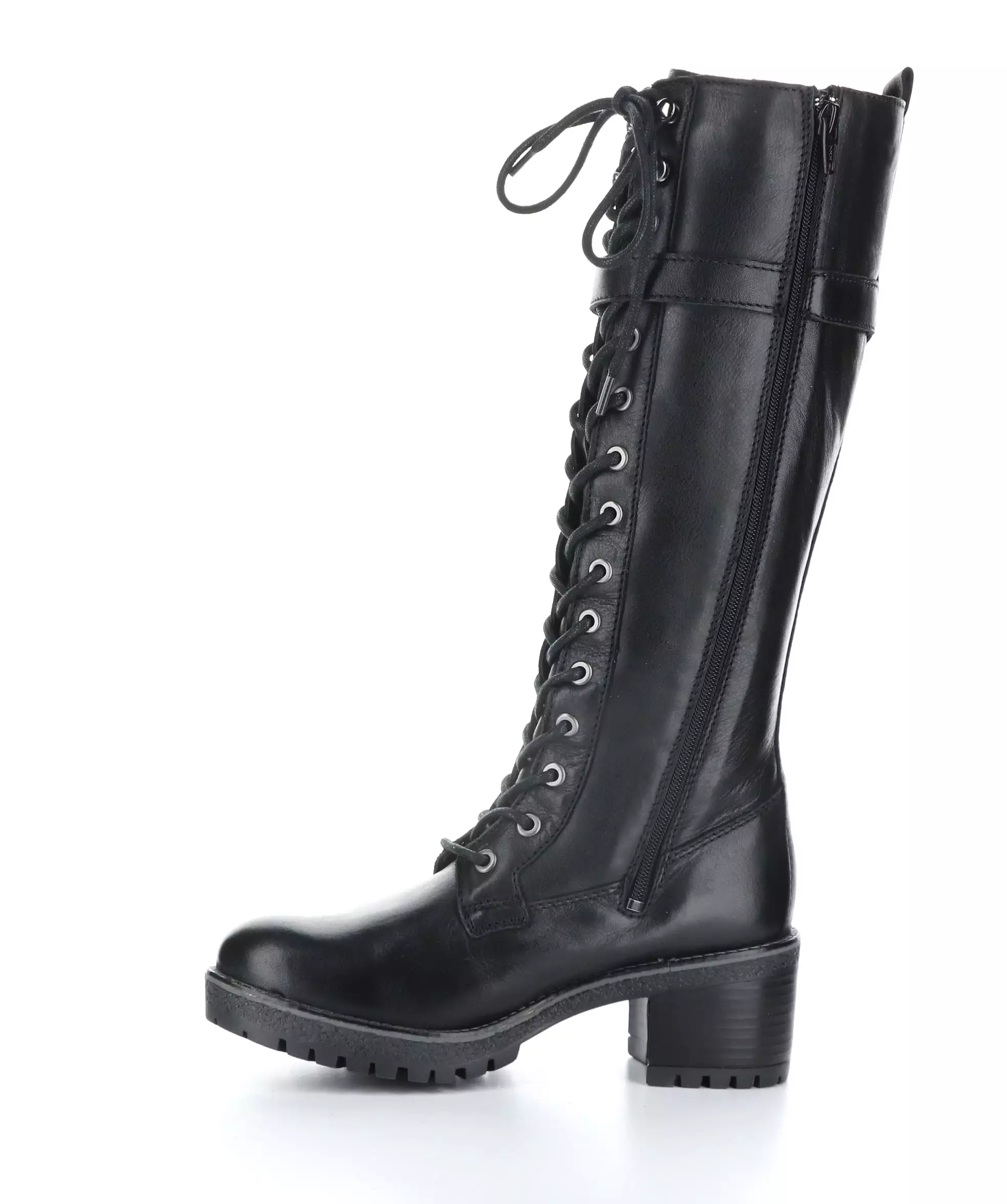 MOKY BLACK Round Toe Boots