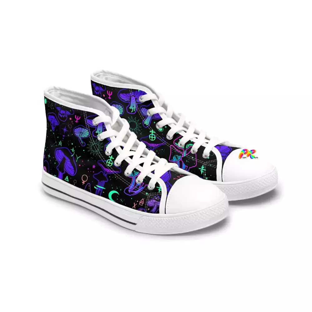 Mushroom Cult Women's High Top Canvas Rave Shoes