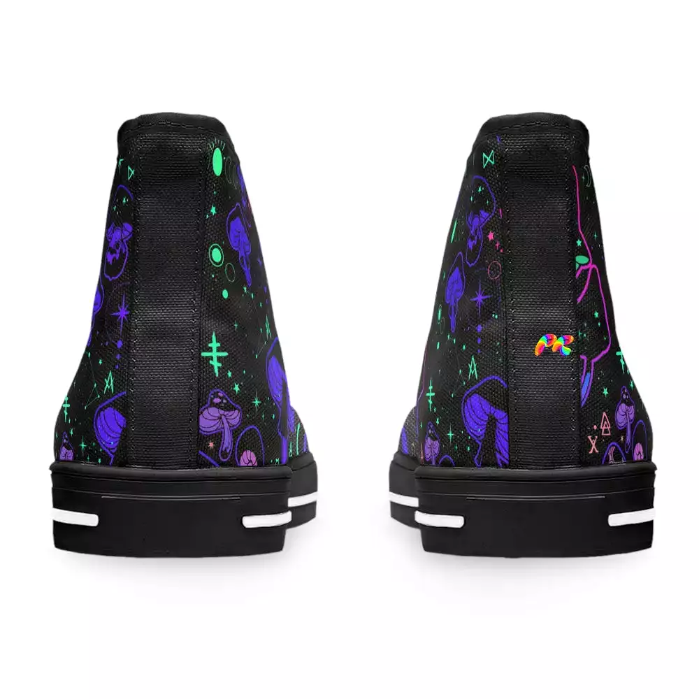 Mushroom Cult Women's High Top Canvas Rave Shoes