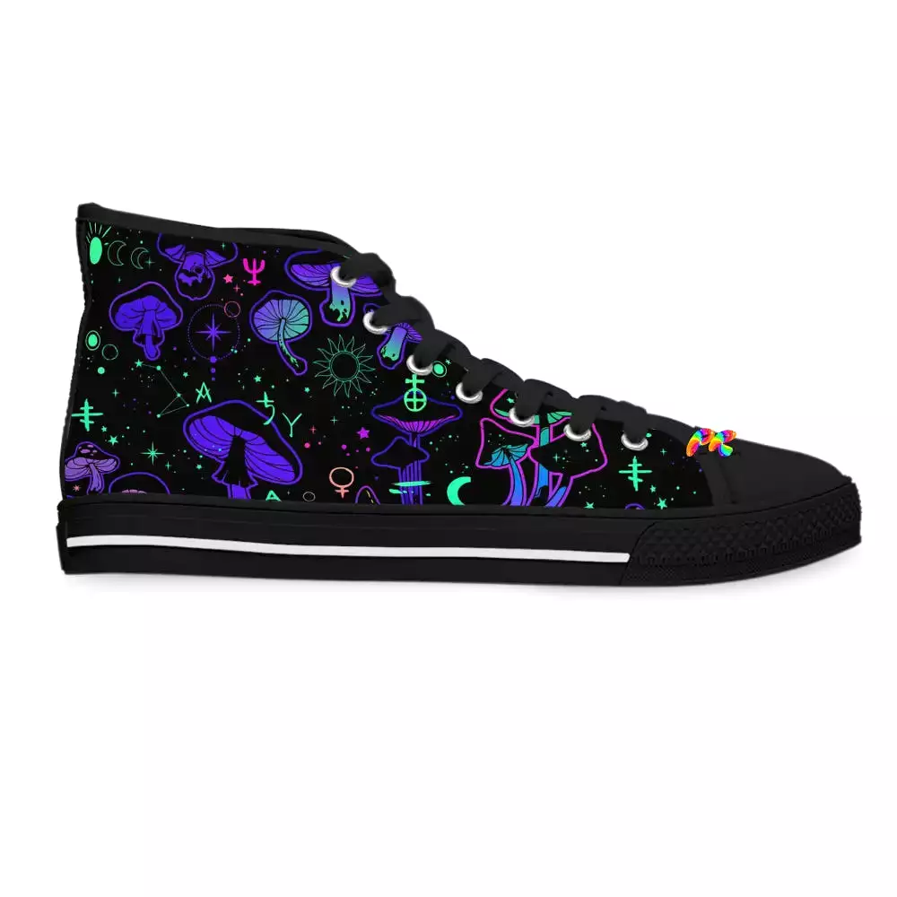 Mushroom Cult Women's High Top Canvas Rave Shoes