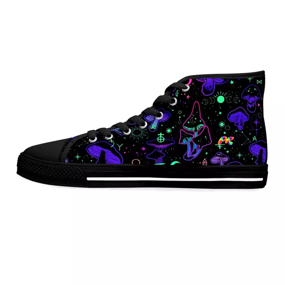 Mushroom Cult Women's High Top Canvas Rave Shoes