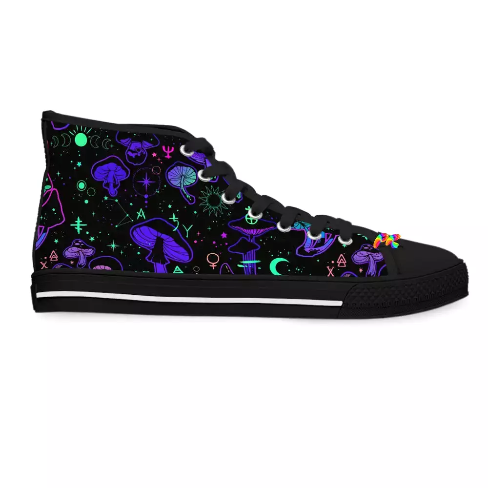 Mushroom Cult Women's High Top Canvas Rave Shoes