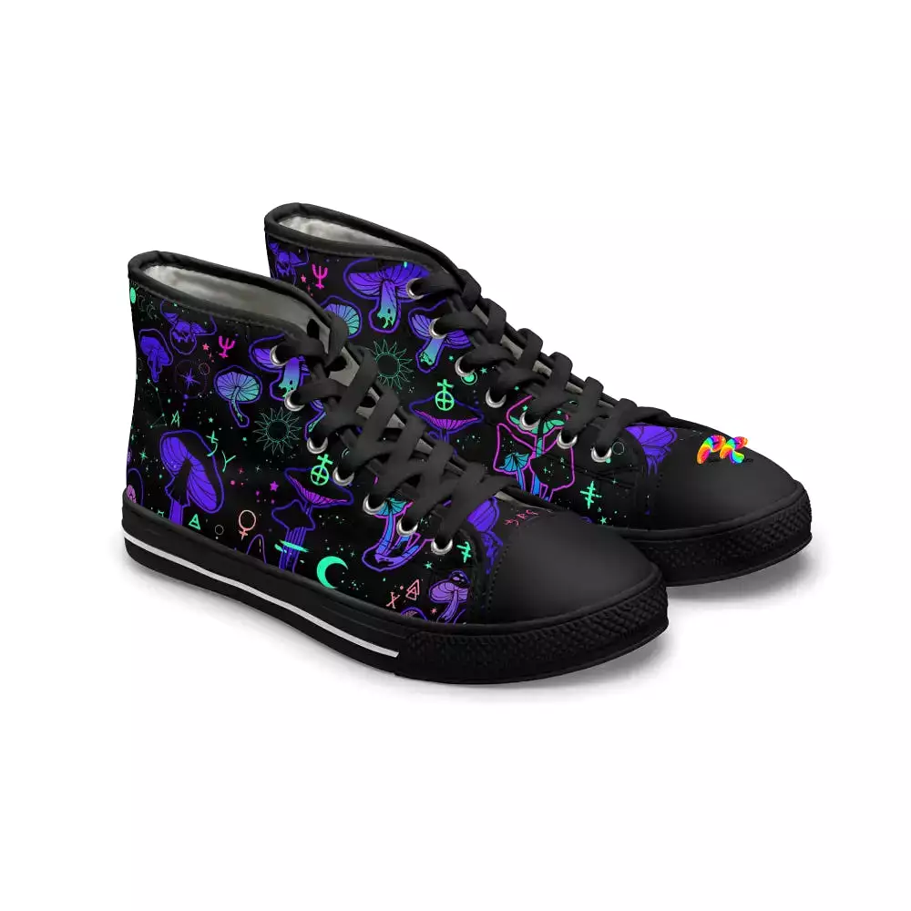 Mushroom Cult Women's High Top Canvas Rave Shoes