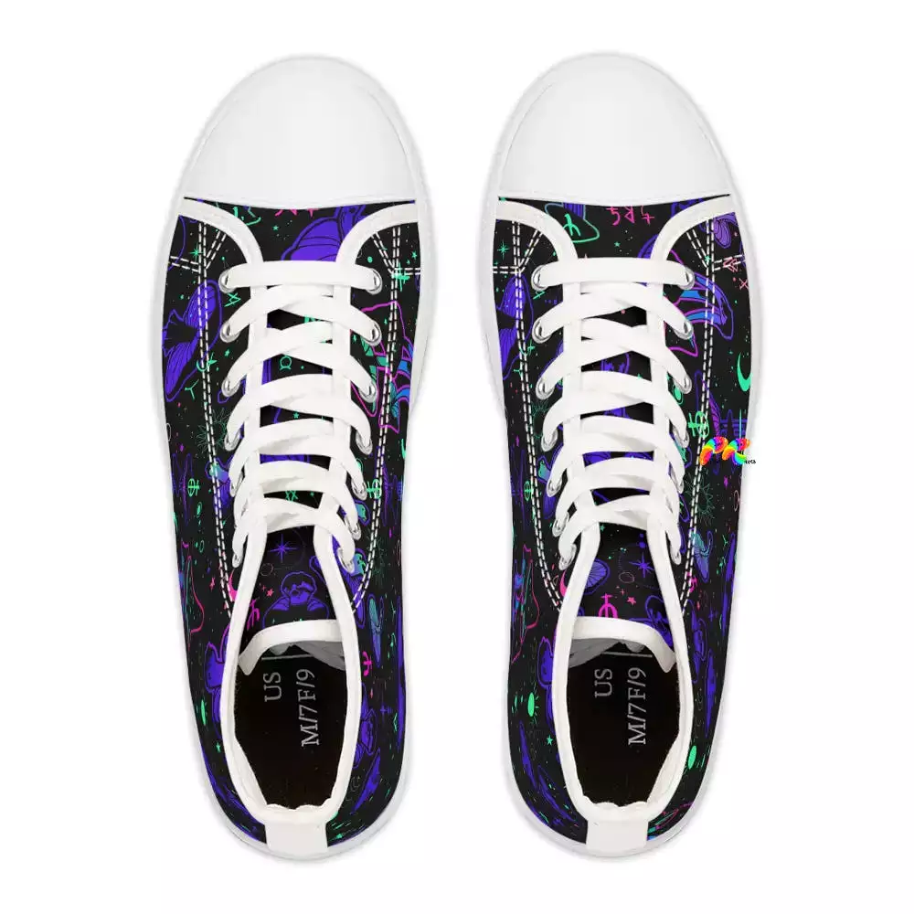 Mushroom Cult Women's High Top Canvas Rave Shoes