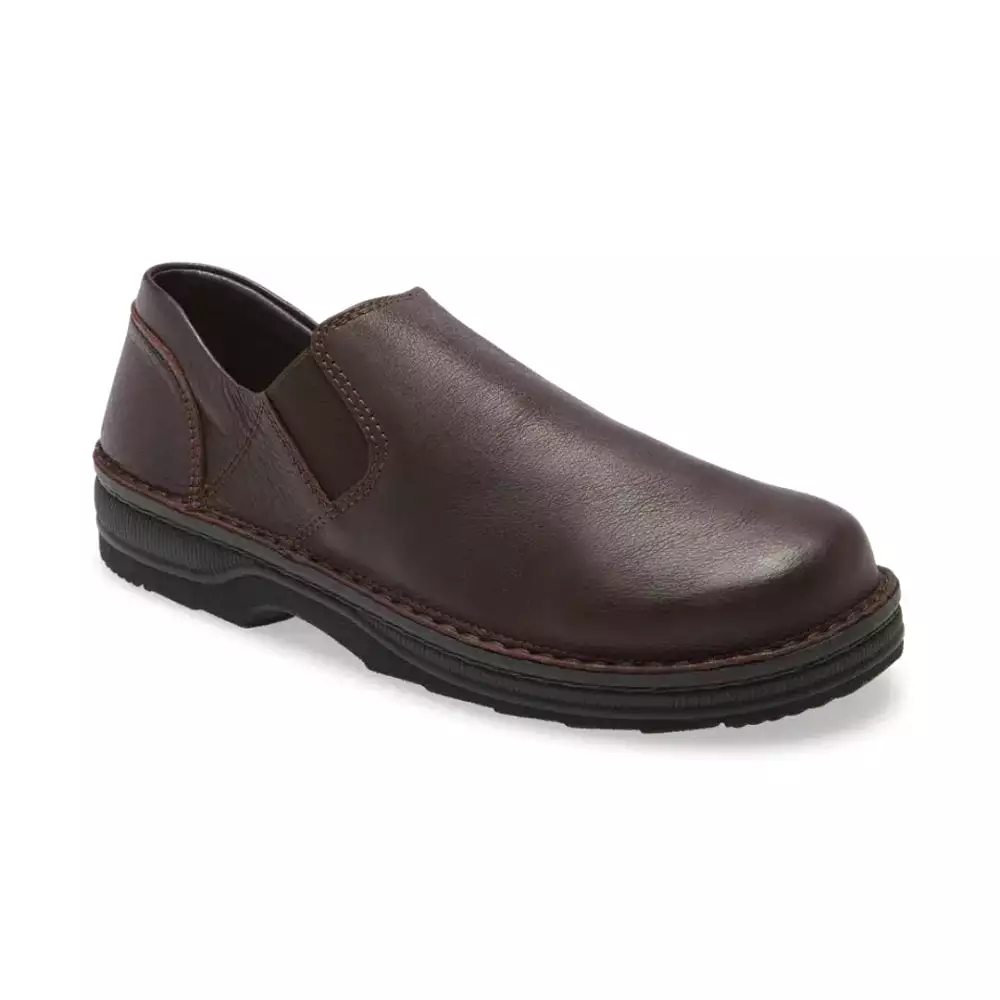 Naot Men's Eiger Slip-On Shoe - Soft Brown Leather