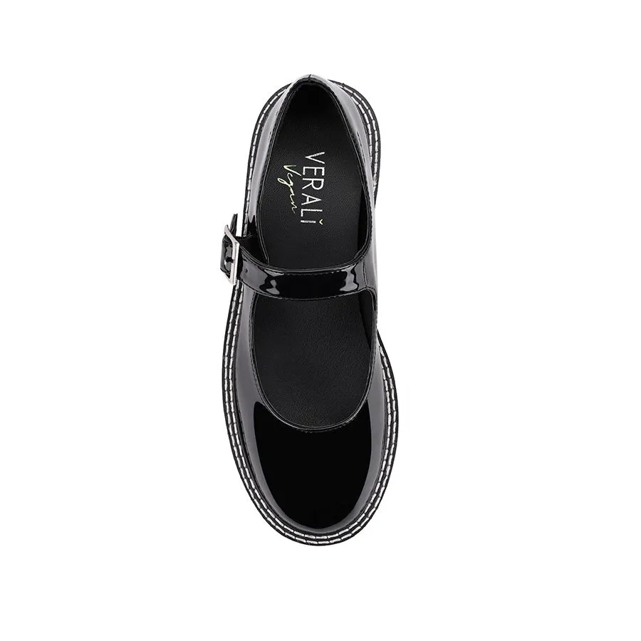 Nene Chunky Mary Jane Loafers - Black Patent