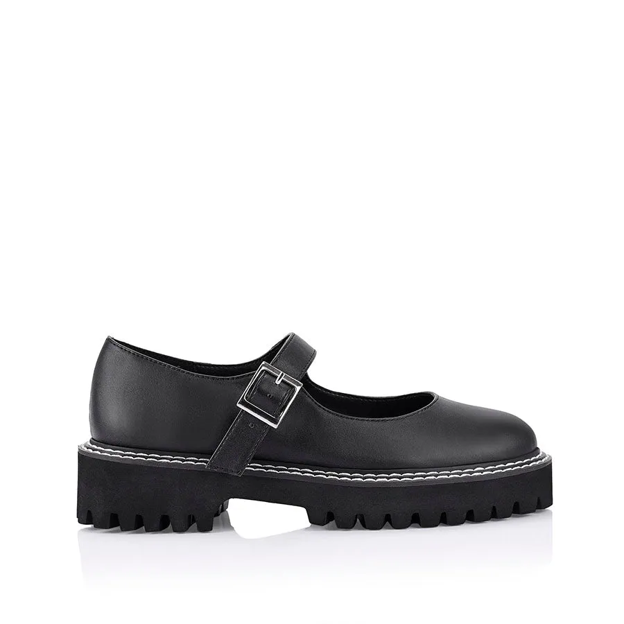 Nene Chunky Mary Jane Loafers - Black