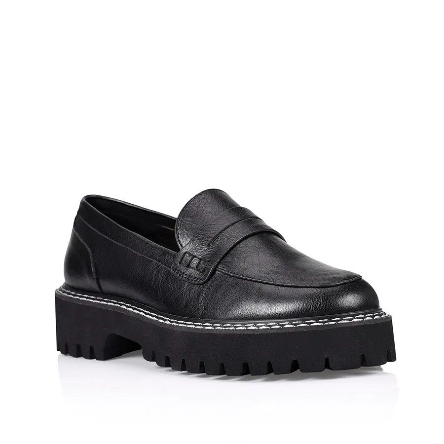 Neo Chunky Loafers - Black Smooth