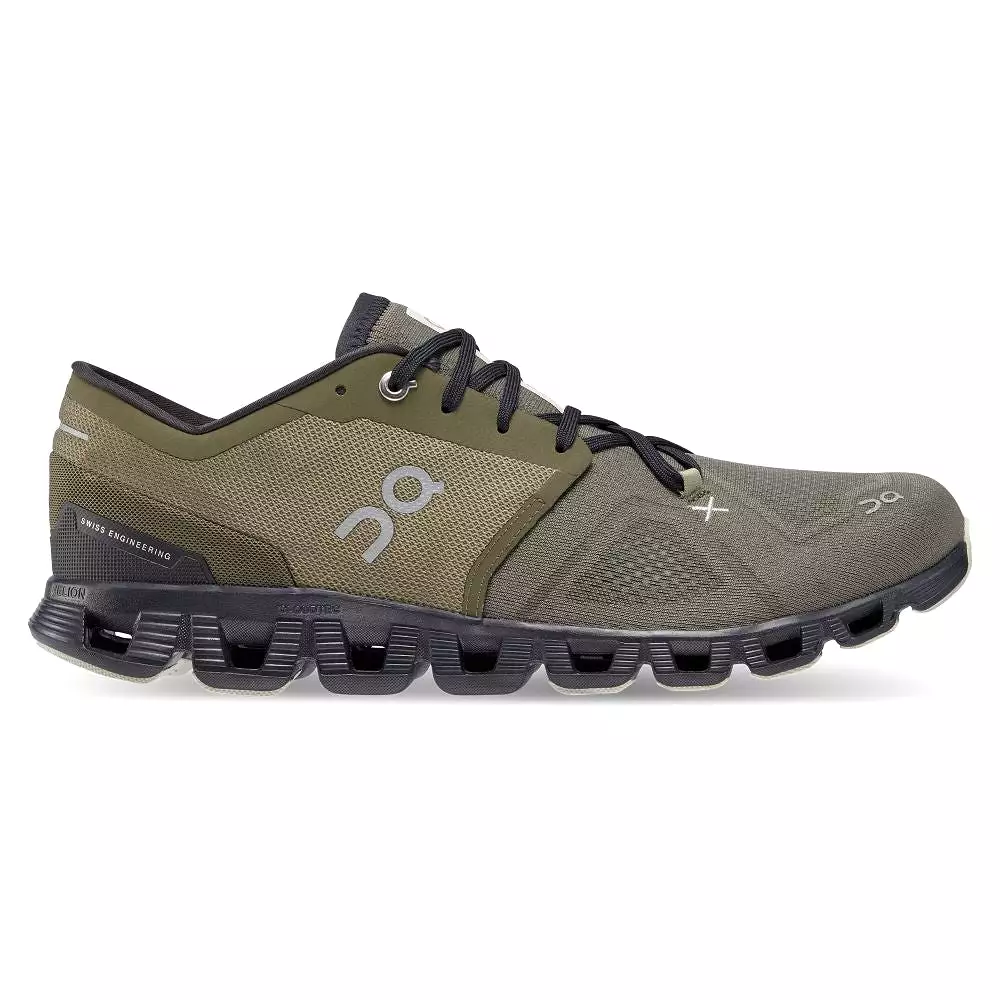 'On Running' Men's Cloud X 3 - Olive / Reseda