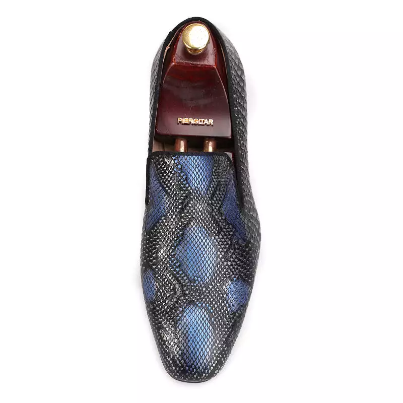 OneDrop Handmade Men Leather Dress Shoes Serpentine Party Wedding Prom Loafers