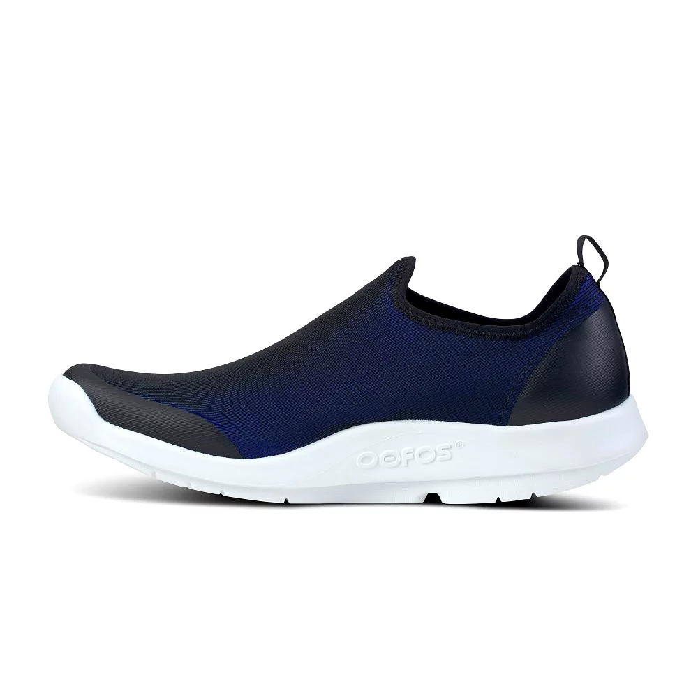 Oofos Men's OOmg Sport Low Shoe - White & Navy