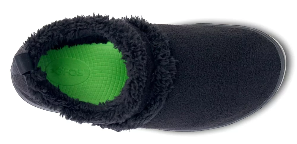 Oofos Women's OOcoozie Low Shoe - Black Sherpa