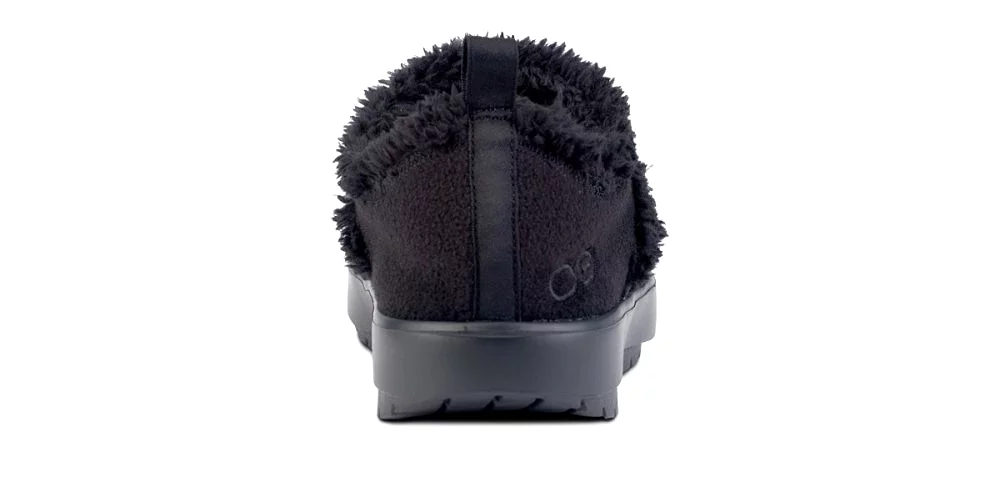 Oofos Women's OOcoozie Low Shoe - Black Sherpa