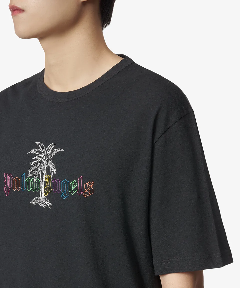 Palm Angels  |Crew Neck Street Style Plain Cotton Short Sleeves Logo