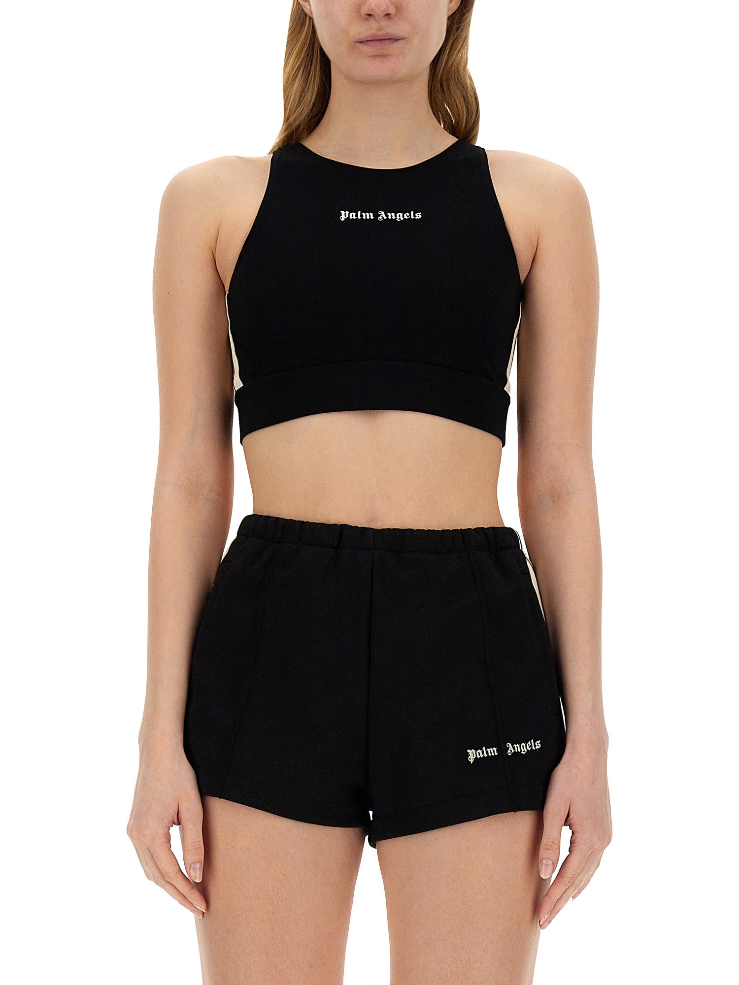 PALM ANGELS    CROP TOP WITH LOGO