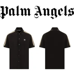 Palm Angels  |Monogram Street Style Plain Cotton Logo Polos