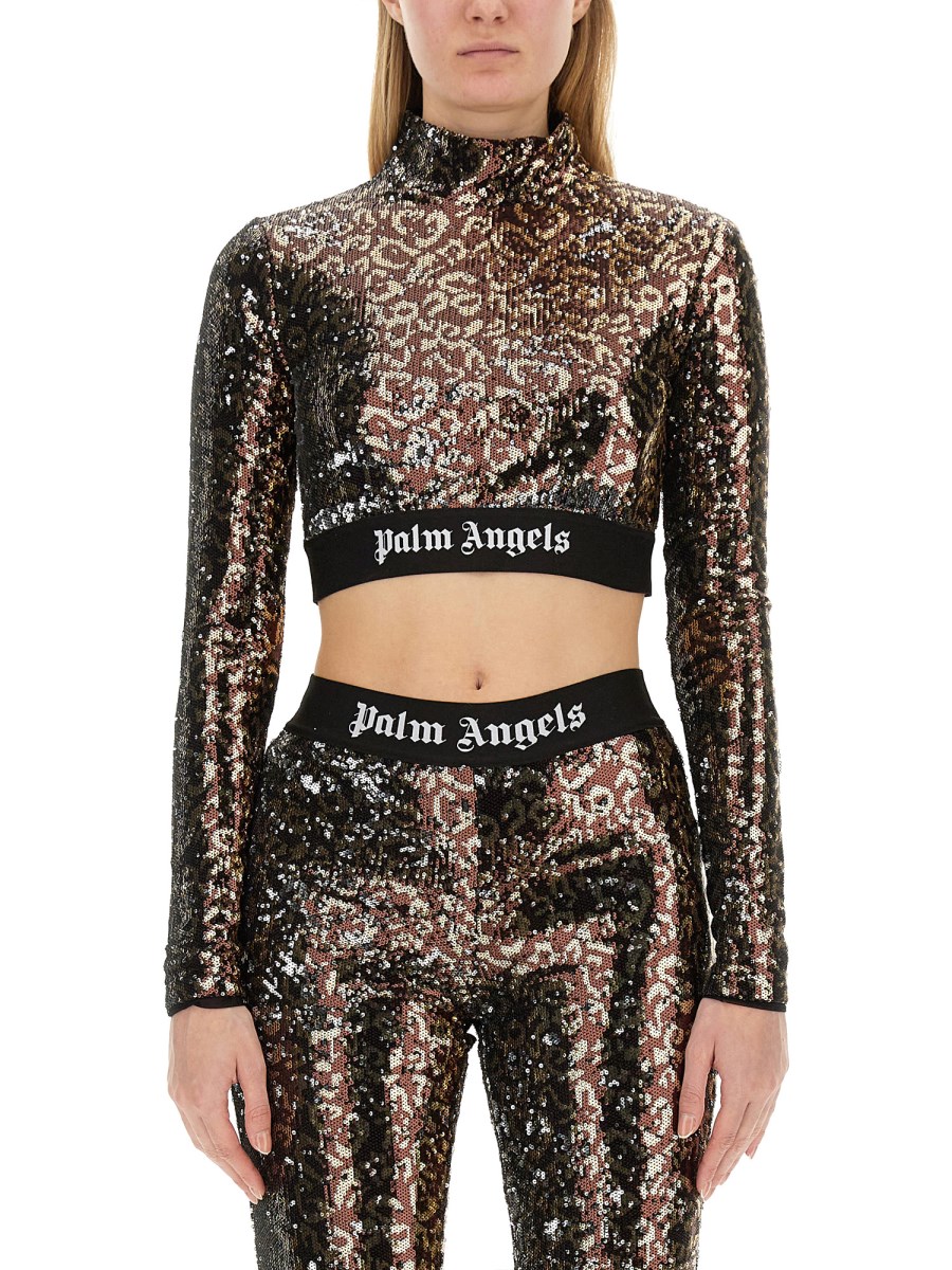 PALM ANGELS    SEQUINED TOP