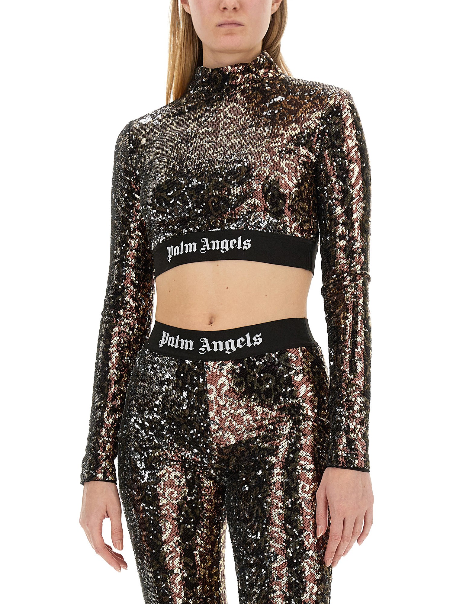 PALM ANGELS    SEQUINED TOP