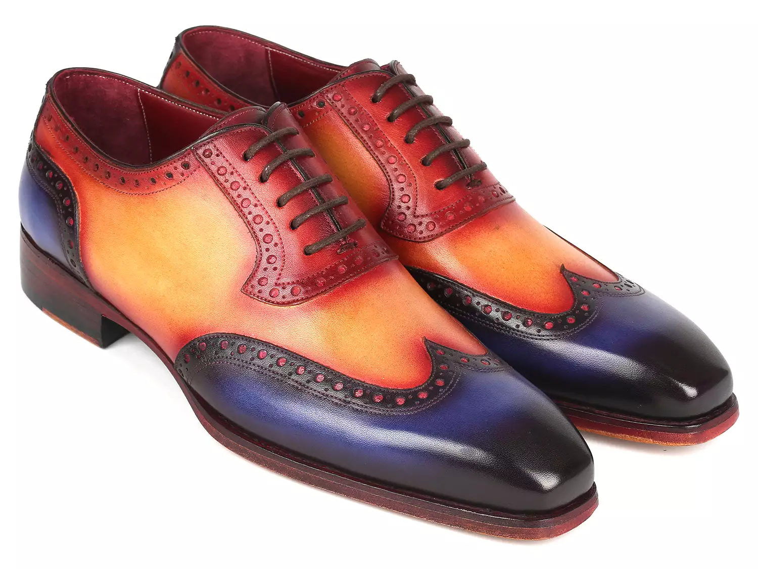 Paul Parkman Goodyear Welted Men's Wingtip Oxfords Multicolor - 6819-MLT