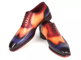 Paul Parkman Goodyear Welted Men's Wingtip Oxfords Multicolor - 6819-MLT