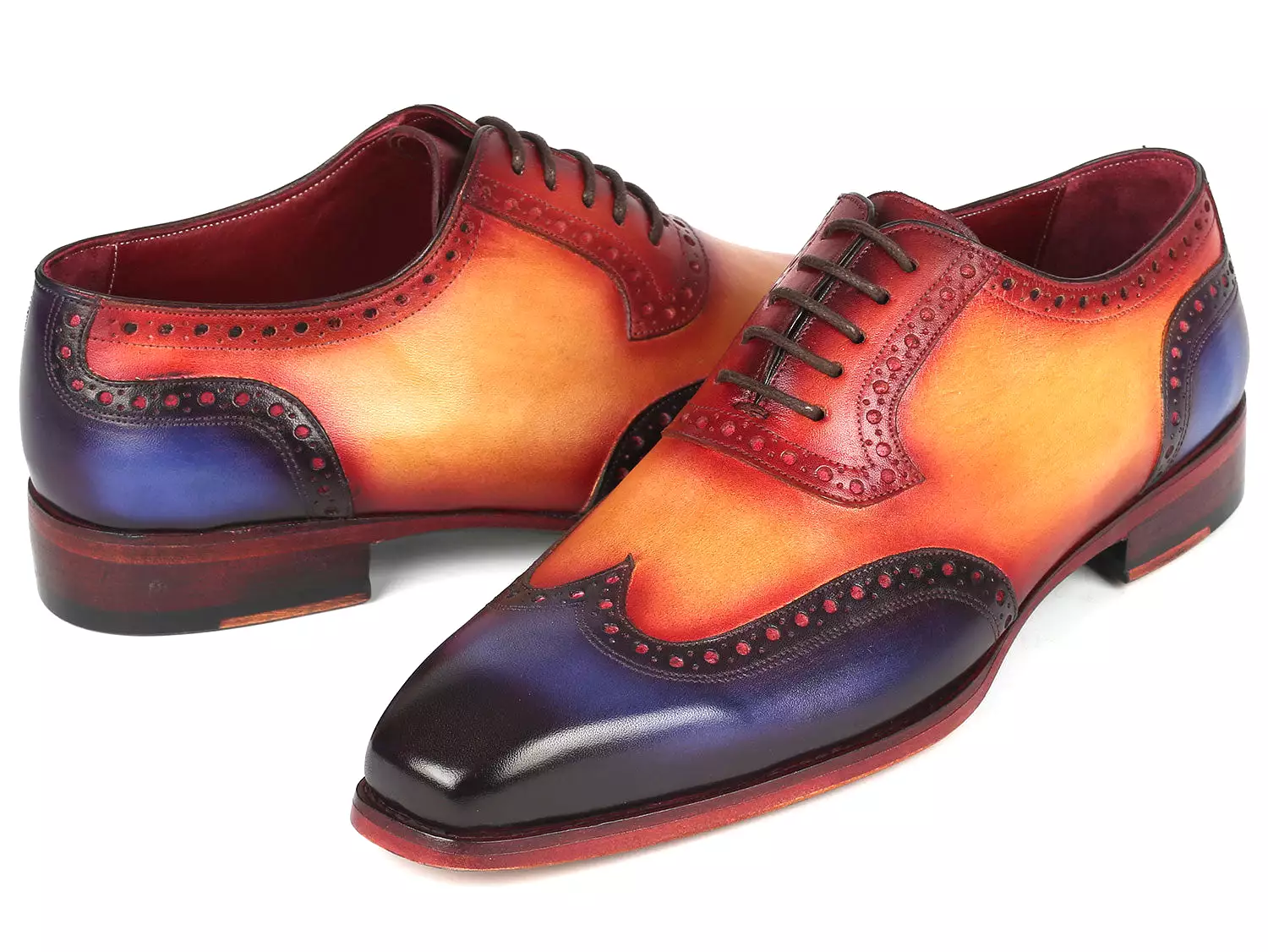 Paul Parkman Goodyear Welted Men's Wingtip Oxfords Multicolor - 6819-MLT