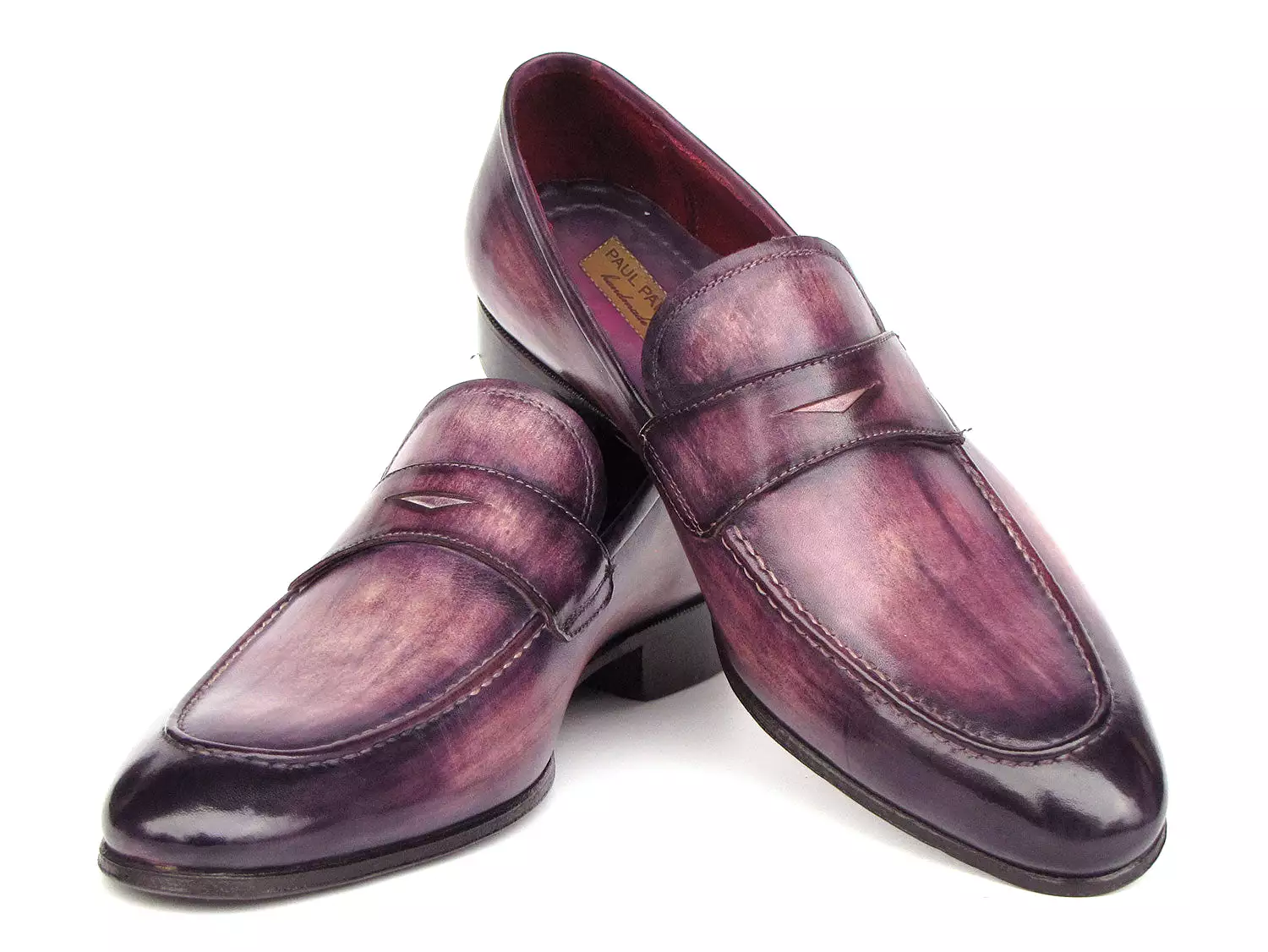 Paul Parkman Men's Purple Patina Penny Loafers - 17PRP33