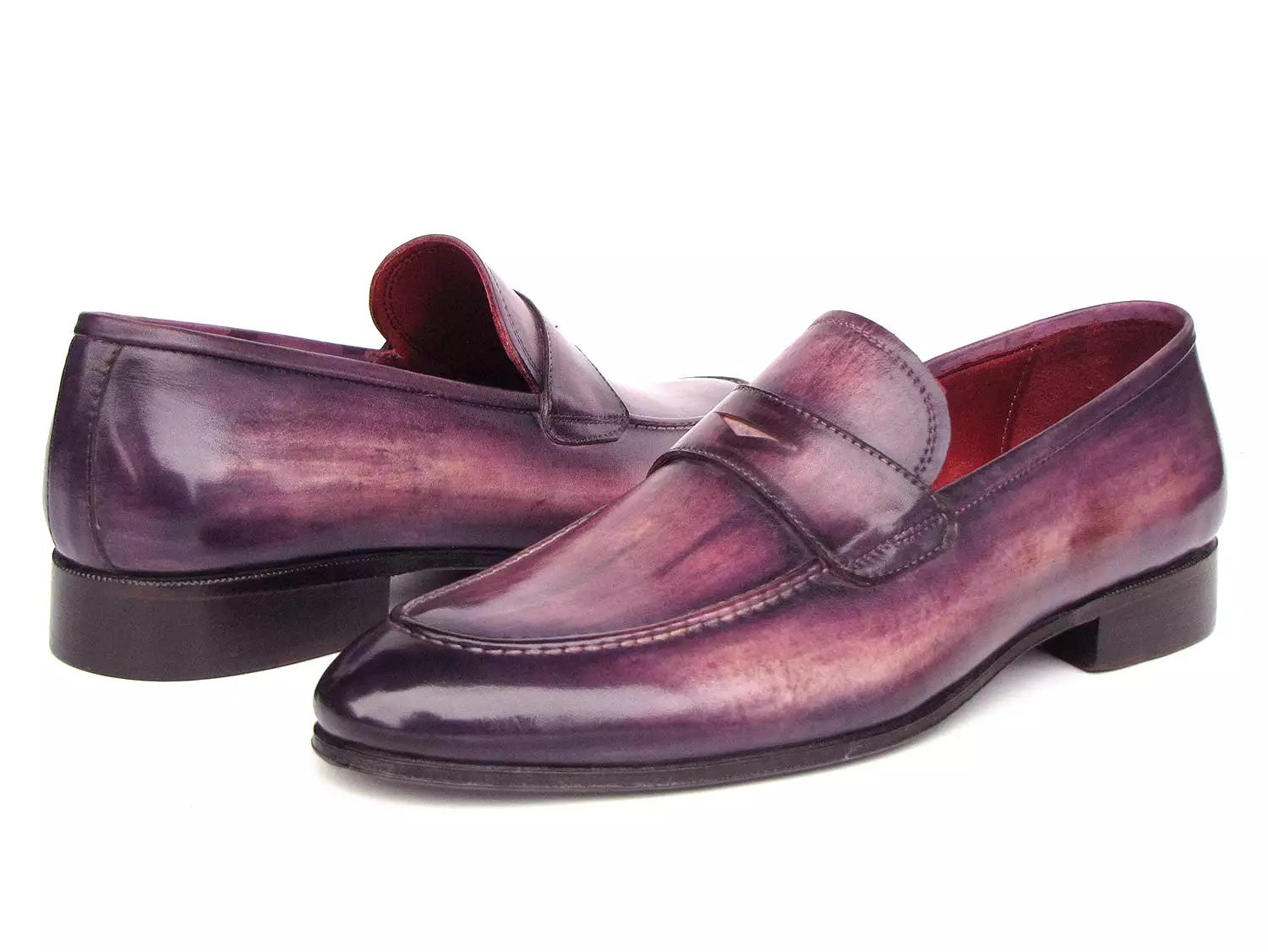 Paul Parkman Men's Purple Patina Penny Loafers - 17PRP33