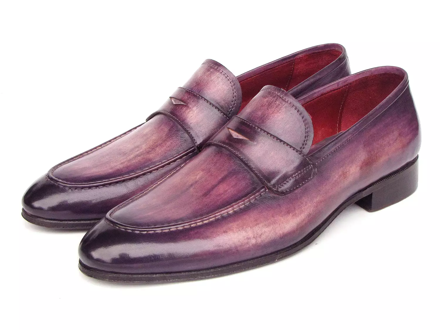 Paul Parkman Men's Purple Patina Penny Loafers - 17PRP33