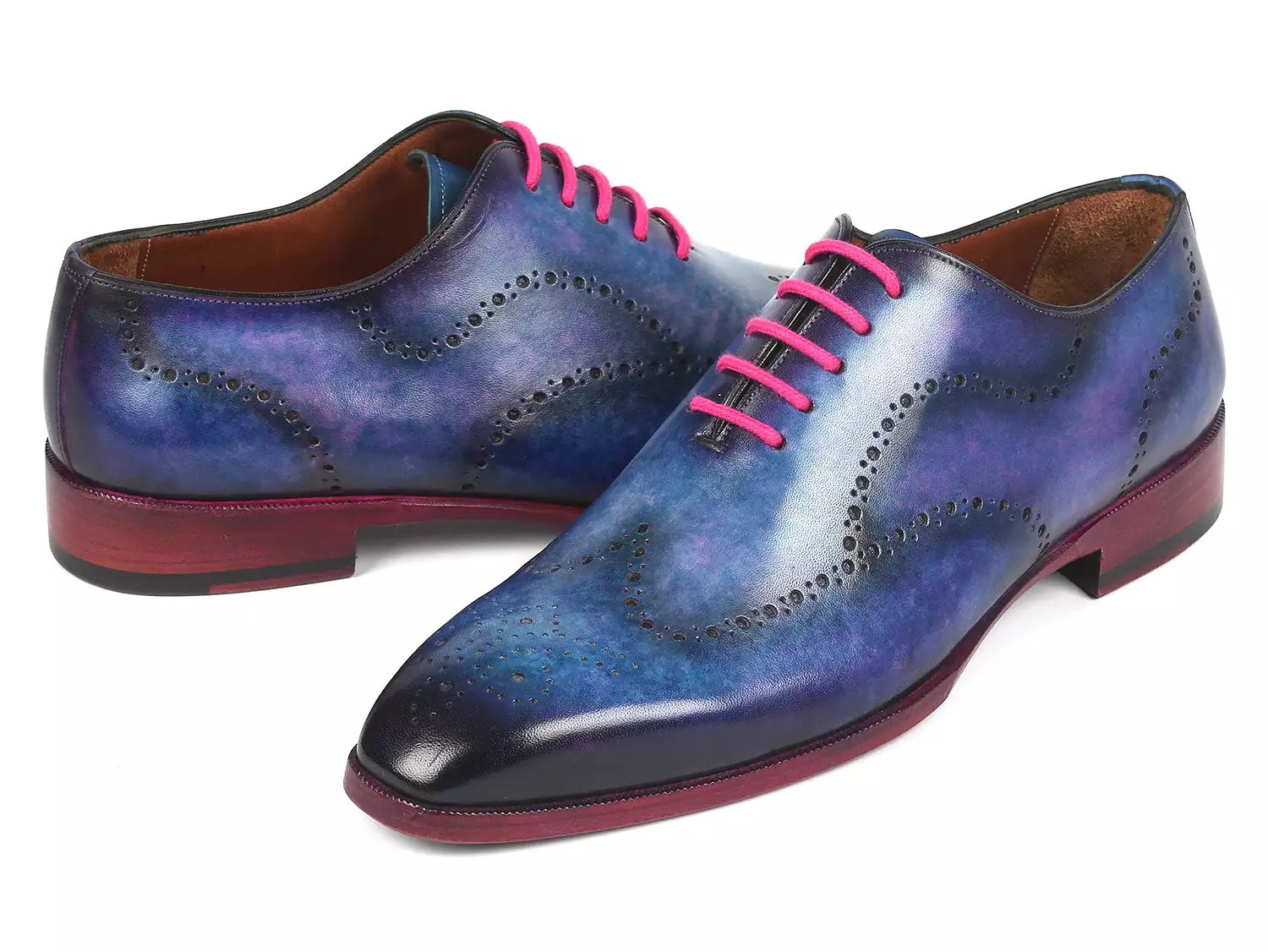 Paul Parkman Men's Wingtip Oxfords Parliament Blue - 741-PAR