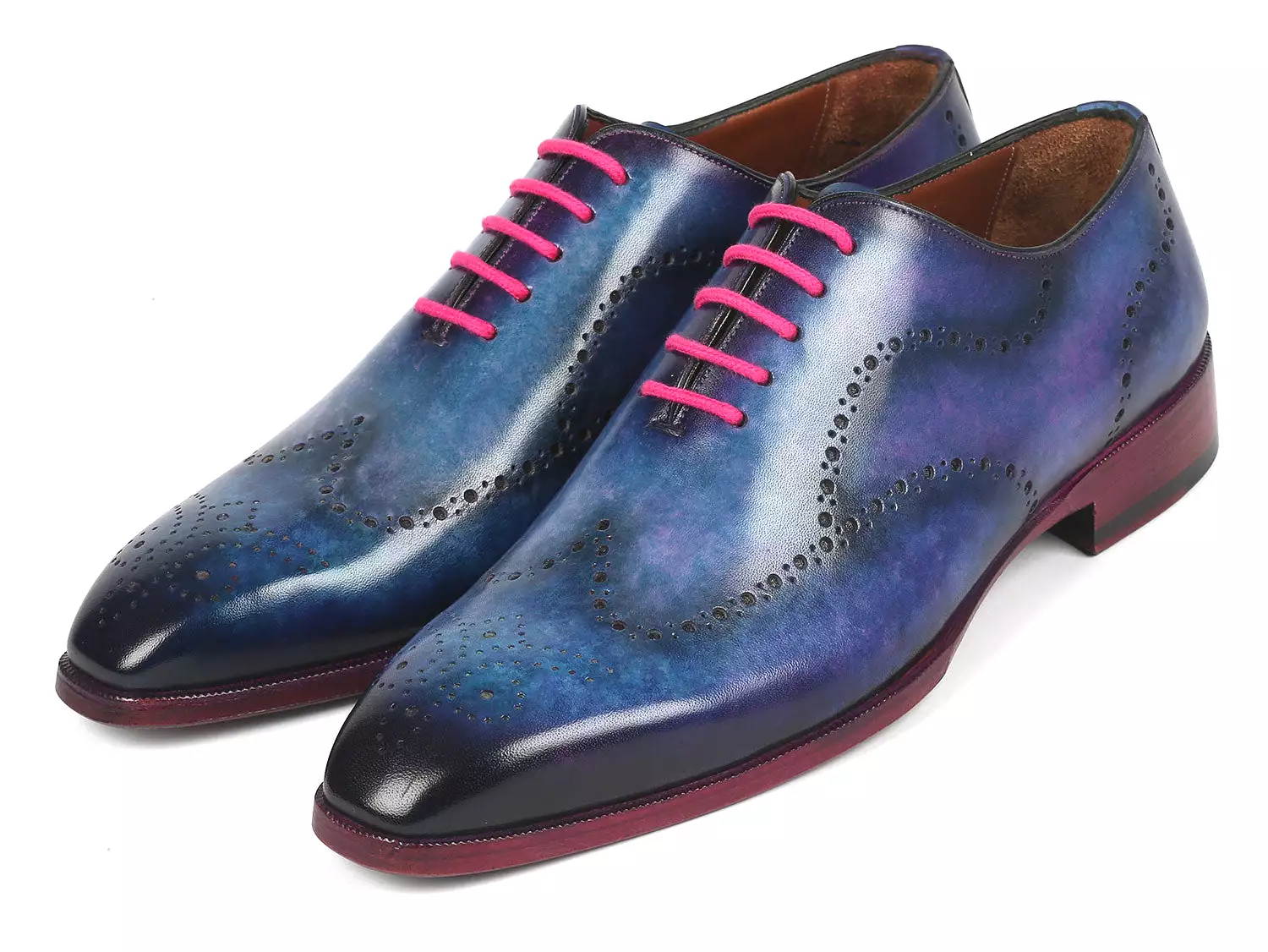 Paul Parkman Men's Wingtip Oxfords Parliament Blue - 741-PAR