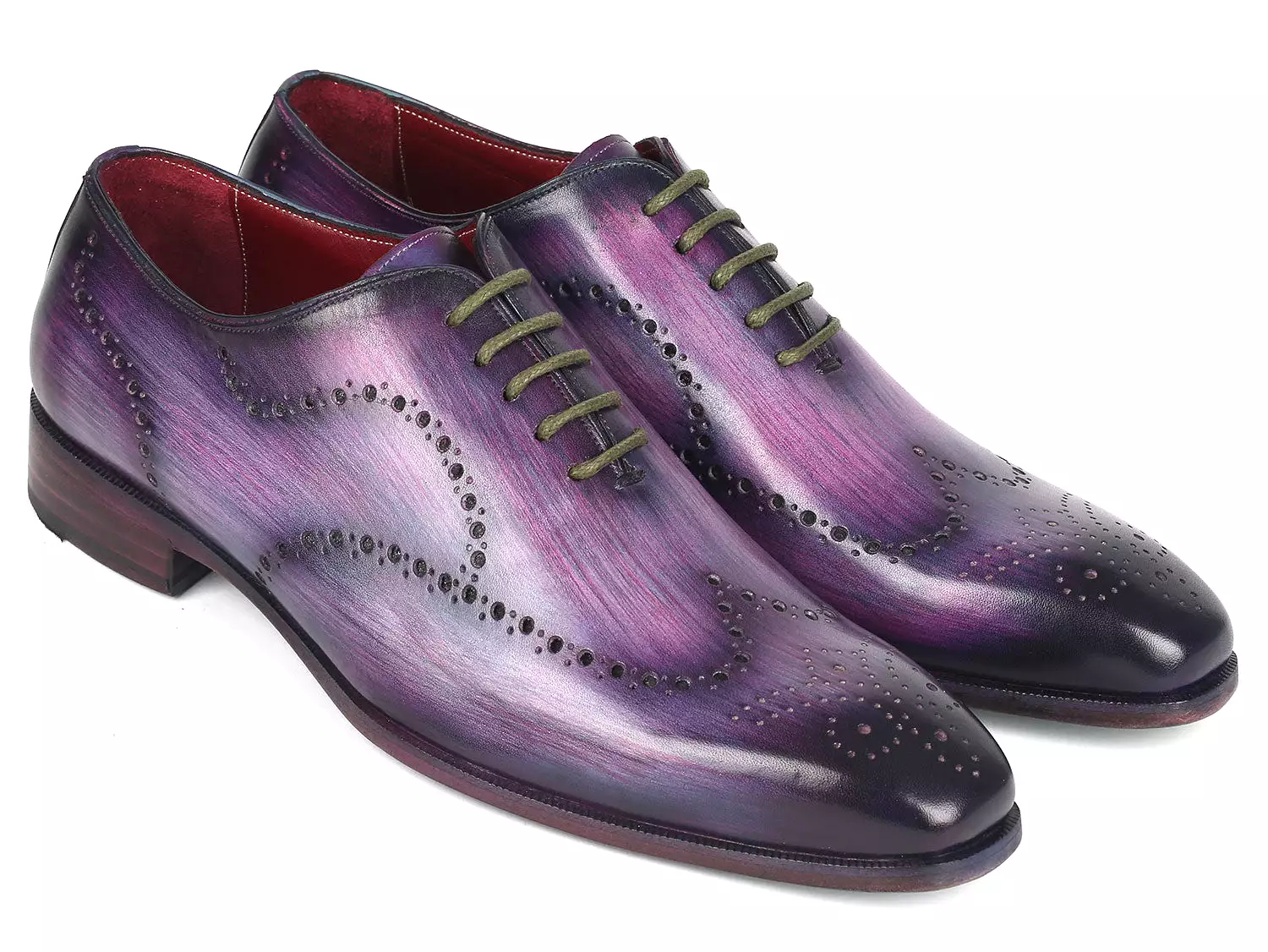 Paul Parkman Men's Wingtip Oxfords Purple - 741-PUR