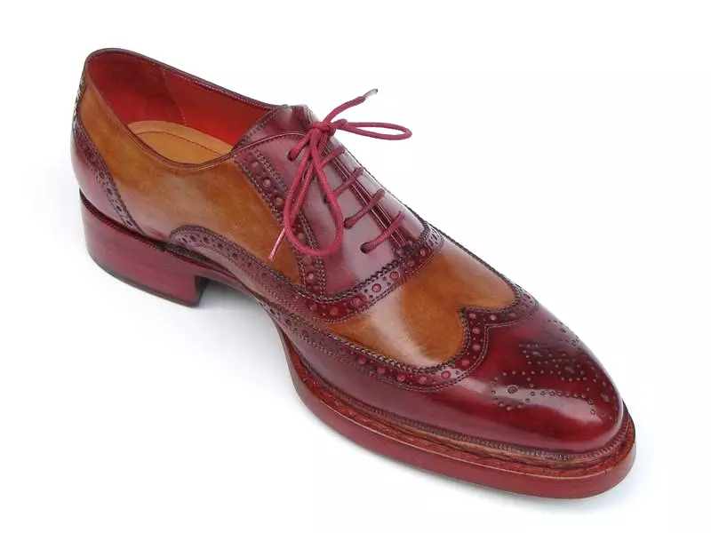 Paul Parkman Triple Wingtip Brogues Bordeaux & Camel (ID#027-TRP-CMLBRD)