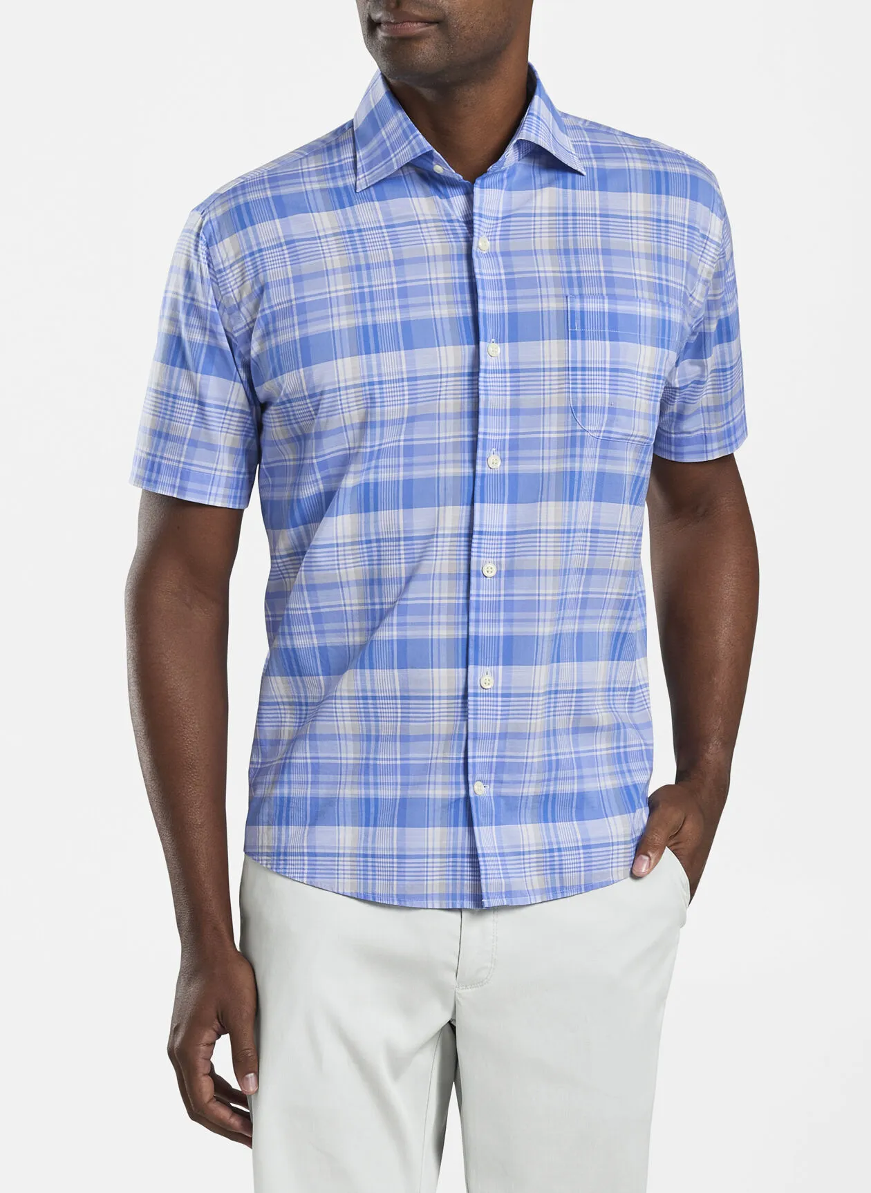 PETER MILLAR Poe Cotton-Blend Short-Sleeve Sport Shirt