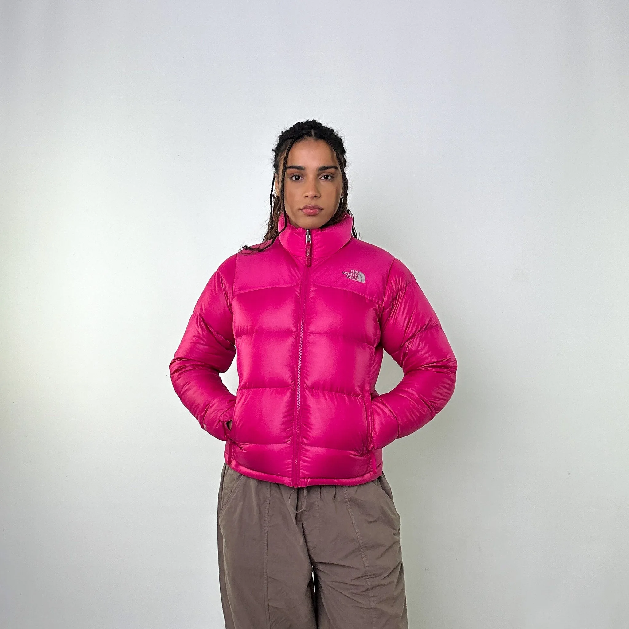 Pink 90s The North Face 700 Series Puffer Jacket Coat (S)