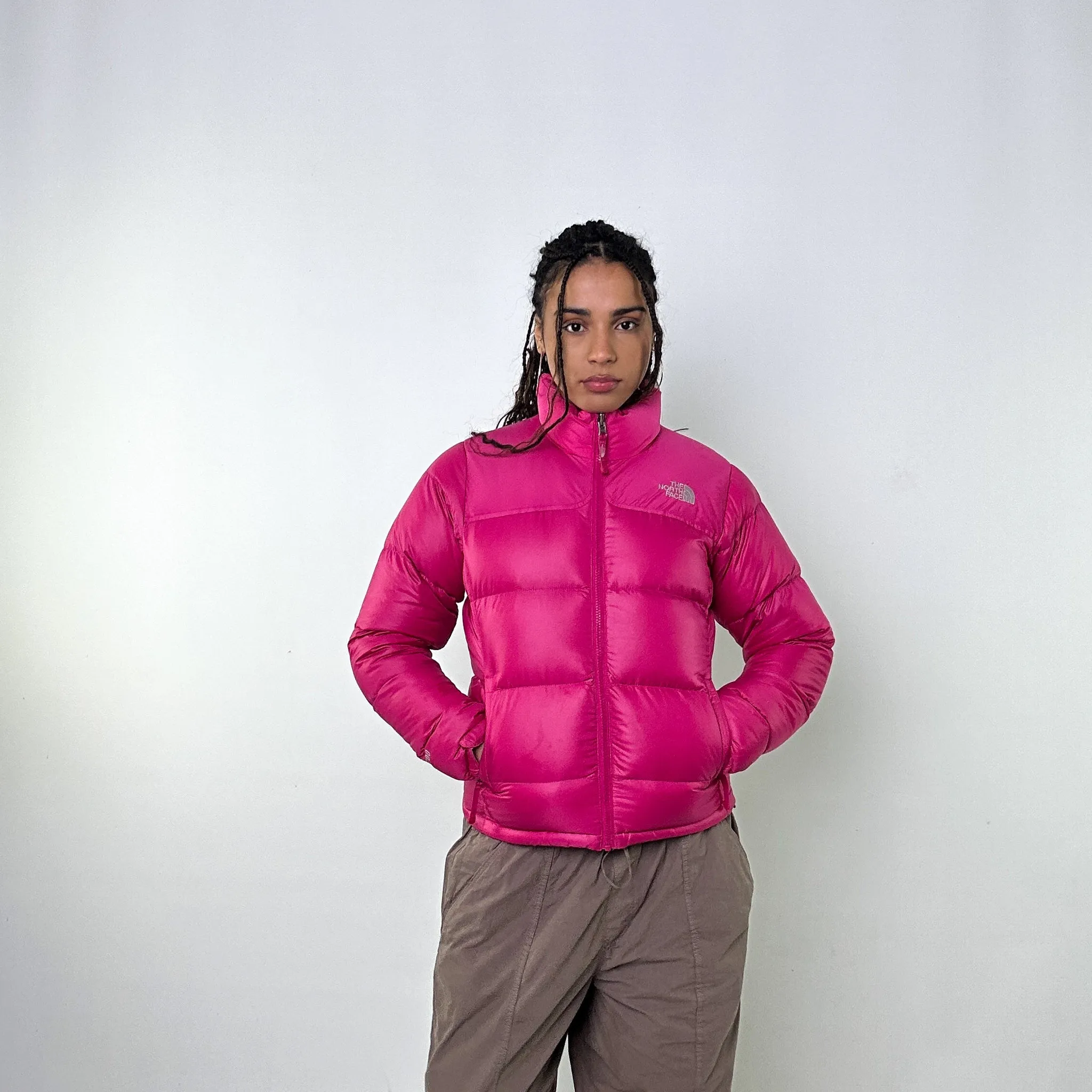 Pink 90s The North Face 700 Series Puffer Jacket Coat (S)