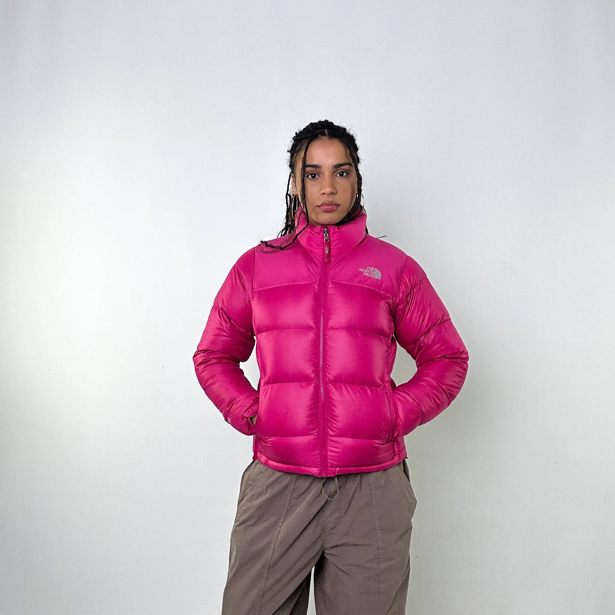 Pink 90s The North Face 700 Series Puffer Jacket Coat (S)