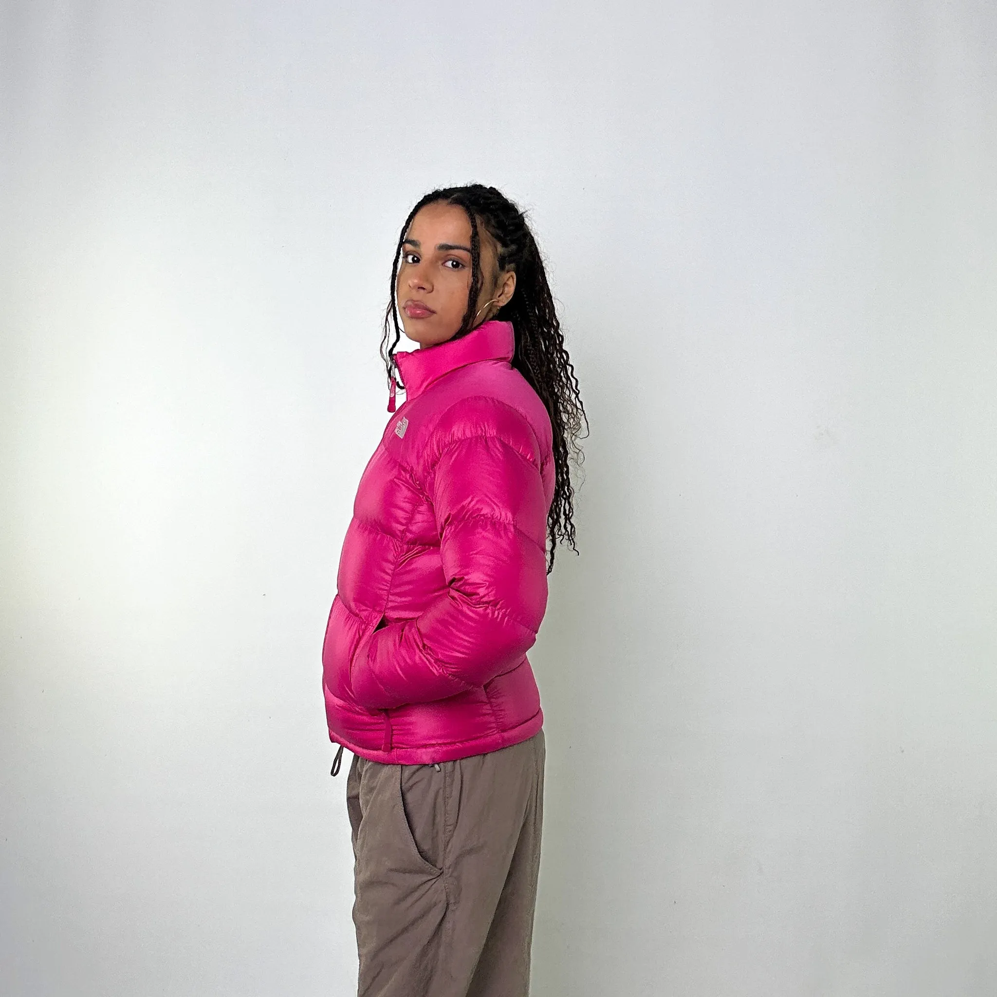 Pink 90s The North Face 700 Series Puffer Jacket Coat (S)