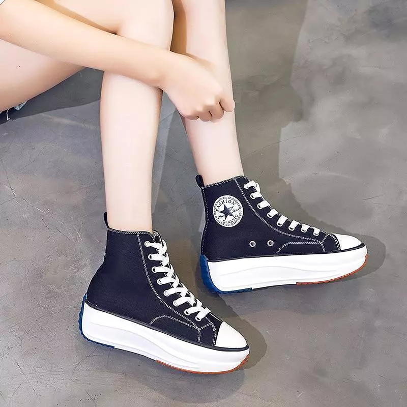 Platform Canvas Sneakers For Women  Trainers