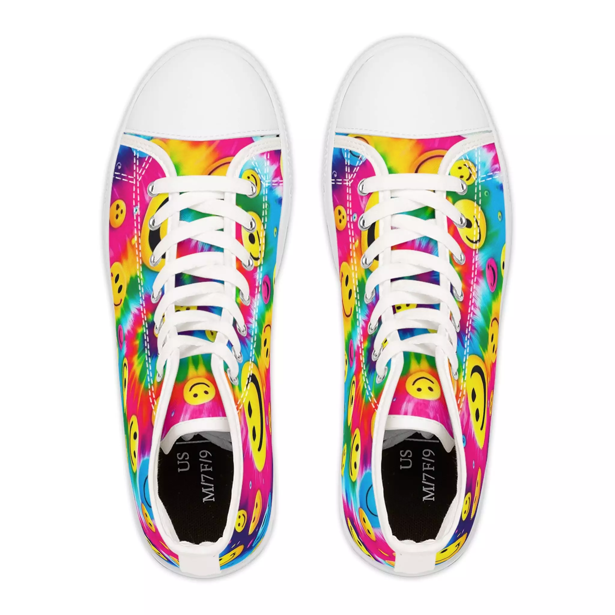 PLUR Smiles Women's High Top Sneakers