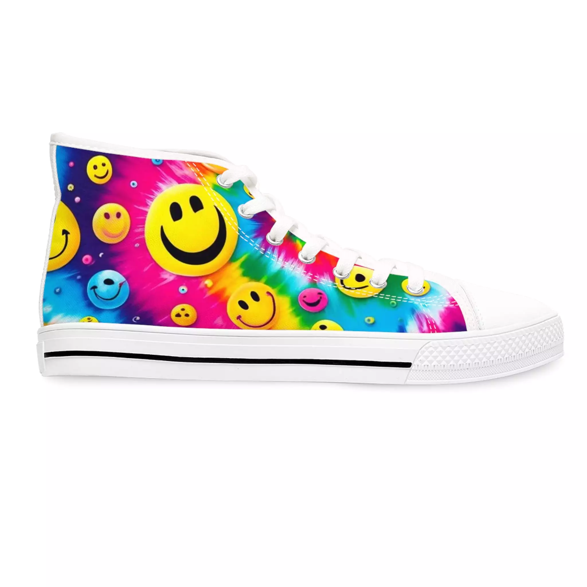 PLUR Smiles Women's High Top Sneakers