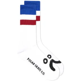 Polar Skate Co. Happy Sad SockBlue Stripe