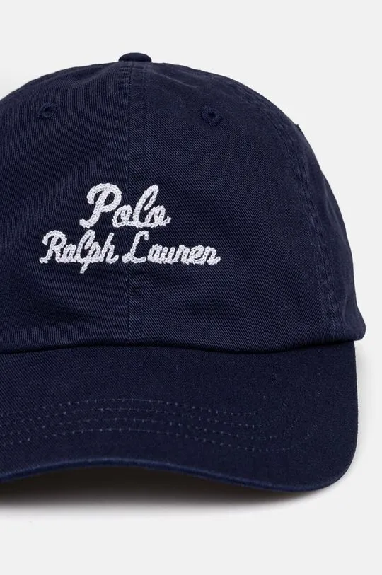 Polo Ralph Lauren cotton baseball cap navy blue color 211954882