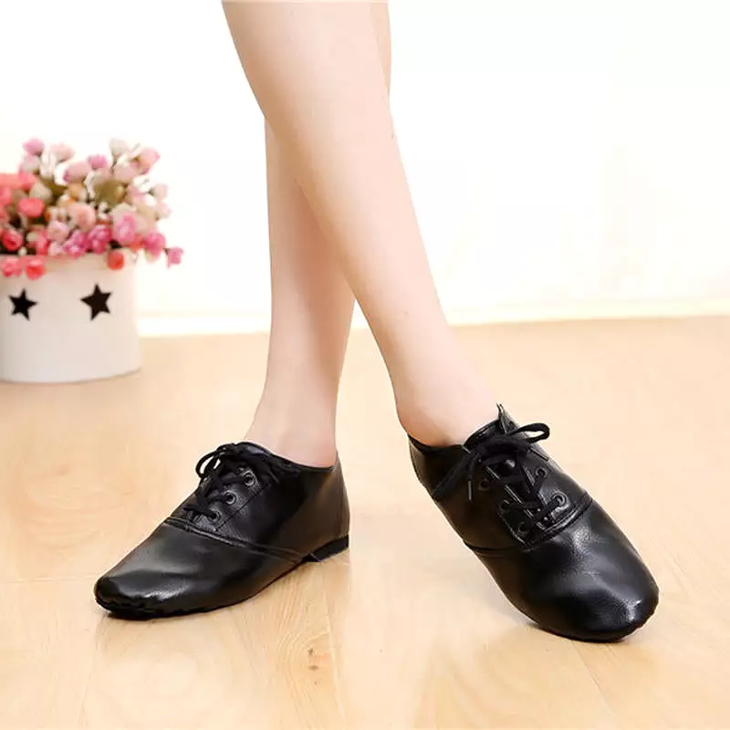 PU Bright Leather Shoes Women Dance Shoes Dress Shoes Fitness Ballet Shoes