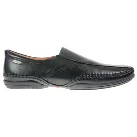 Puerto Rico Black Men's Leather Loafer Shoes